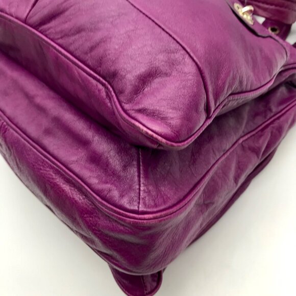Marc Jacobs Purple Leather Totally Turnlock Teri Tote Bag - Picture 6 of 11